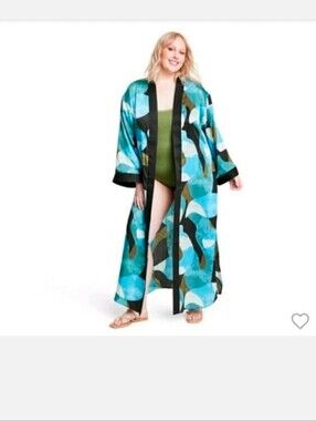 Fe Noel x Target   Abstract Print  Robe /Swim Cover Up